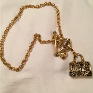 NWOT Juicy Contour Gold Necklace/ Charm